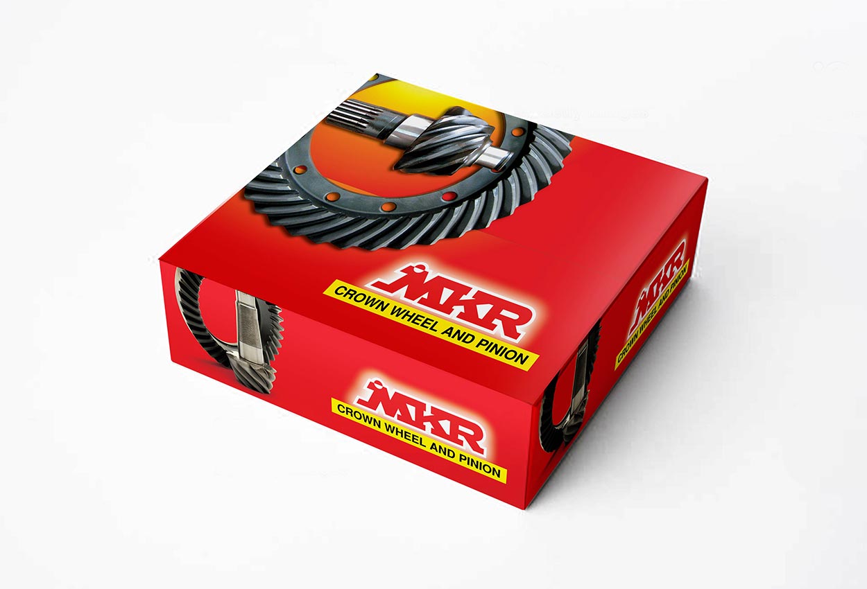 Packaging design of MKR Automotive Genuine Parts in Dubai