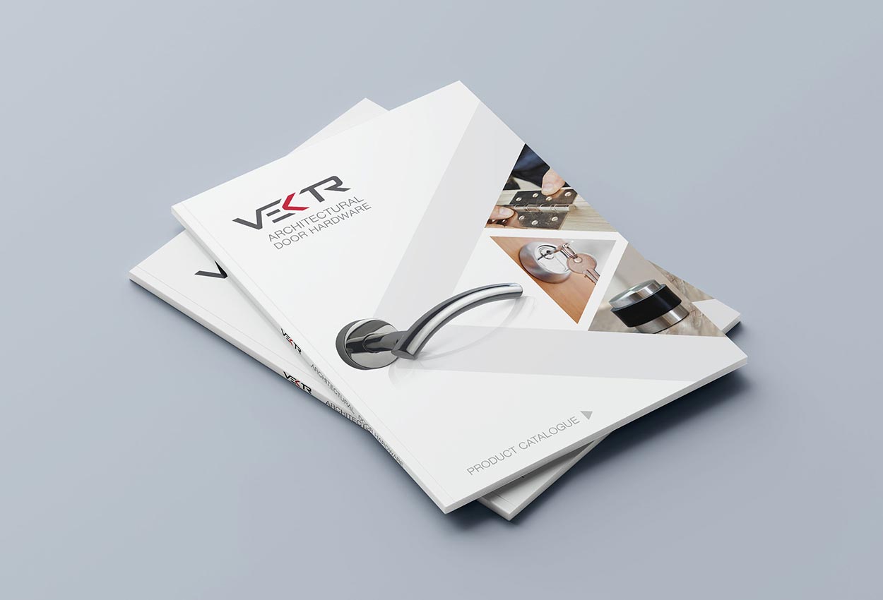 door hardware Catalogue design in Dubai for Vektr